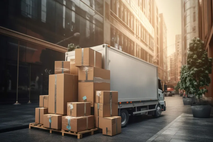 Commercial movers relocating an office in Charlotte