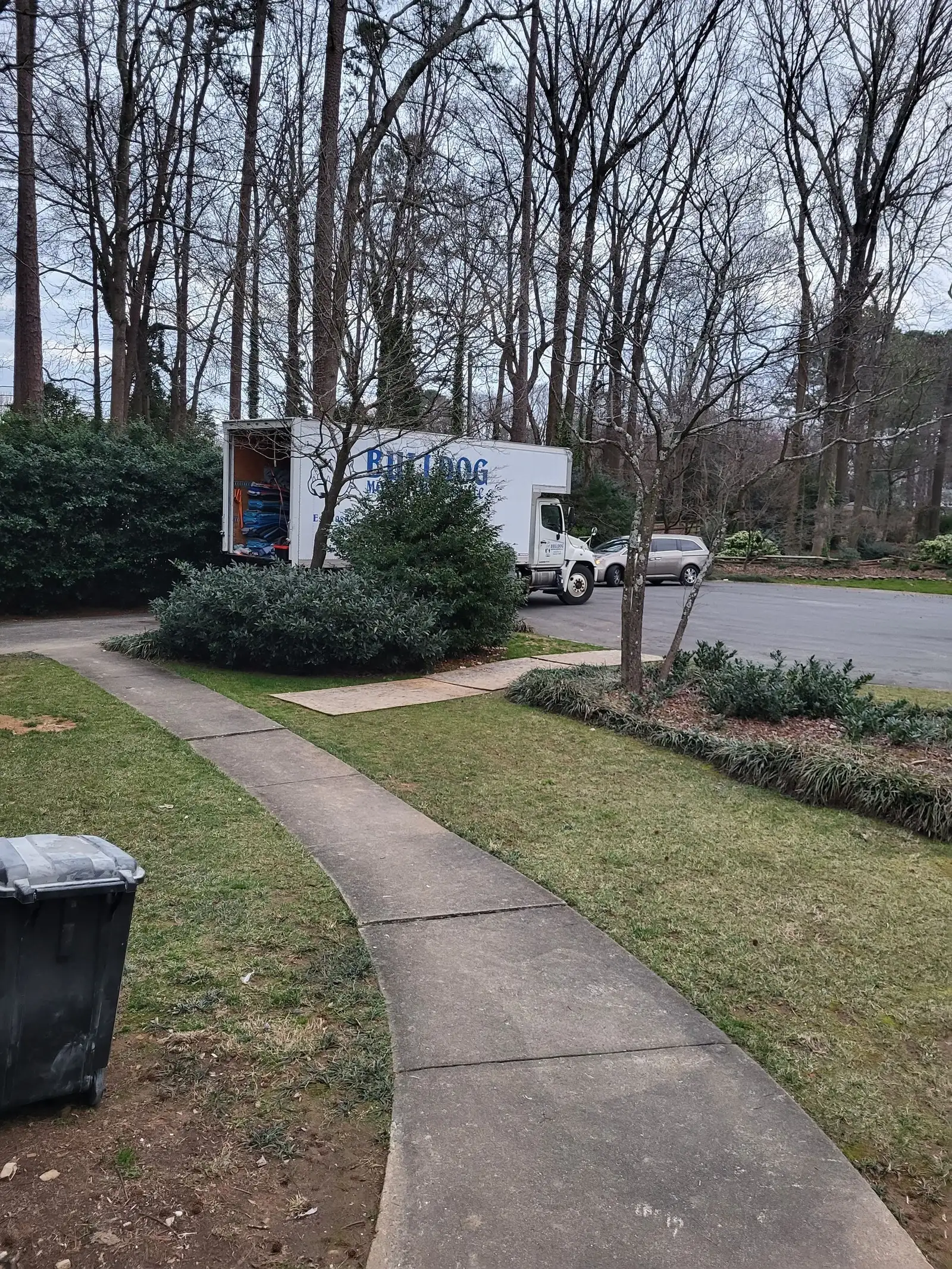 Bulldog Moving crew unloading a moving truck in Charlotte