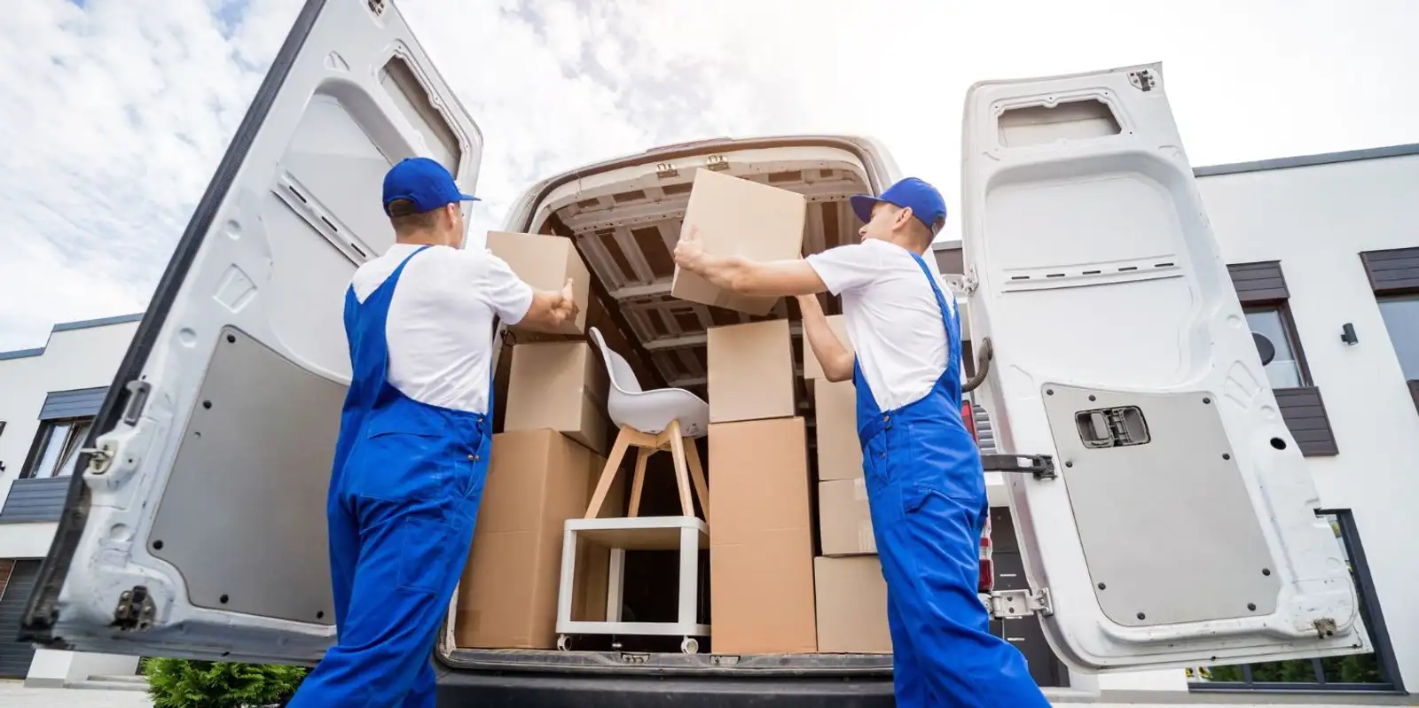 Bulldog Moving crew loading a moving truck in Ballantyne, NC