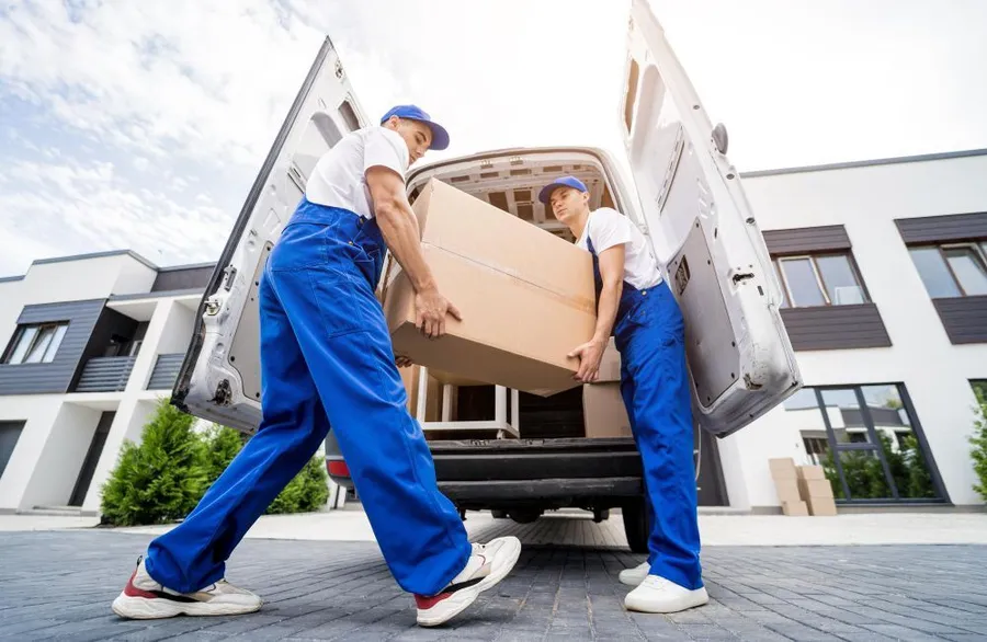 Bulldog Moving crew packing for a cross-country move